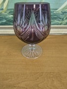 Kielich z kryształu barwionego na fiolet – ręcznie szlifowany