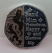 Moneta okolicznościowa 50p z wyspy Man