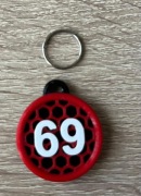 Brelok do kluczy numeryczny 69 wydruk 3D PETG
