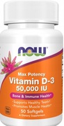 NOW Foods Vitamin D-3 50000 IU 50 kapsułek WITAMINA D3