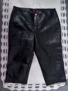 Skórzane Bermudy leginsy vintage retro 