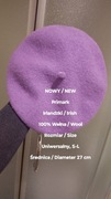 NOWY  Primark  Damski beret wełniany, 100% Wełna, Rozmiar Uniwersalny, S-L