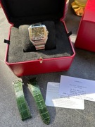Cartier Santos Large Green Face Like New 