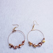 Kolczyki długie bursztyn mozaika