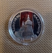 20 zł Kościół w Haczowie srebro z emalią z 2006 roku. 