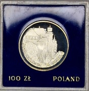 L004 Moneta 100zł z 1977r Zamek Królewski Na Wawelu Ag próba 625