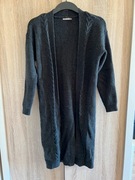 Orsay kardigan szary długi sweter 34 XS narzuta