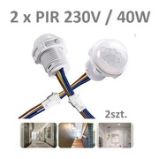 Czujnik ruchu PIR 230V 40W 2szt. sensor oświetlenia