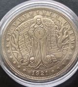 Piękna moneta śmierć z kalendarzem i klepsydrą One Dollar dolar