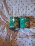 PRL dwie puszki metalowe ziemne orzeszki prażone 