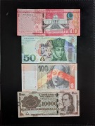 Zestaw zagranicznych banknotów - PWPW - różne kraje - UNC - rzadki zbiór