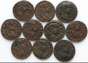 Jan II Kazimierz, zestaw szelągów (boratynek), (10 sztuk)