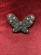 Spinka do włosów z metalu. Motyl