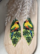 Kolczyki z japońskich koralików.