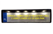 ASPOCK ramka tablicy rejestracyjnej z oświetleniem LED 12V ADR IP69K