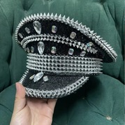 Punkowa czapka cekiny dżety Punk