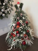 Biurkowa choinka świąteczna 45 cm, choinka dekoracyjna, stroik świąteczny 