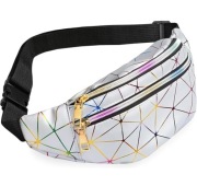 Saszetka, nerka biała z holograficzny wzorkiem