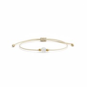 Bransoletka Na Sznurku Kamień Księżycowy/Obsydian/Akwamaryn