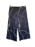 Letnie spodnie kuloty 3/4 EMME Marella, granatowe, M (38)
