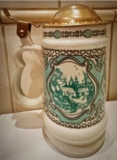 Stary PORCELANOWY Polski kolekcjonerski kufel do piwa Bogucice 70/80 XXW 88