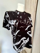 T-shirt damski czarny O’La Voga,marmur, złote logo M/L