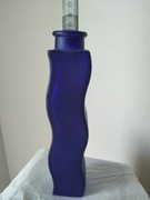 Wazonik szklany fala kobaltowy.