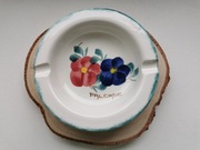 Ceramiczna popielniczka talerzyk na biżuterię kwiaty Falcade Włochy