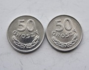 5 # Zestaw  50 gr groszy 1983, 1984  od 1 zł nr 1