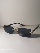 Okulary przeciwsłoneczne prostokątne – ciemne szkła