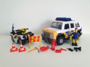 Simba Strażak Sam Jeep policyjny radiowóz + quad Malcolma policja
