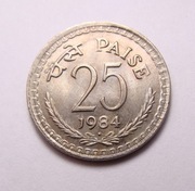 Indie 25 paisa 1984 Bombaj PIĘKNA!