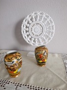 Para Vintage Wazoników Satsuma – Styl Moriage (Japan)