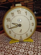 Stary ciekawy budzik Jaz Francja nakręcany sprawny 