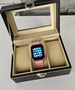 Smartwatch kwadratowa koperta różowy pudrowy róż