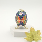 Jajko jajo faberge pojemniki szkatułka czerwone styl motyle