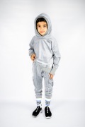 Dres dziecięcy welurowy szary 92cm-140cm