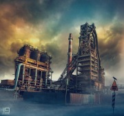 Śląsk - Ruda Śląska - Huta Pokój grafika 50x50cm