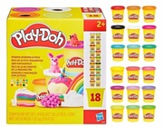 PLAY DOH CIASTOLINA zestaw 18 kolorowych tub aż 1,53 kg ciastoliny 