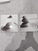 Zestaw dwóch obrazów szklanych naściennych