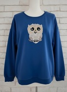 Motion bluza z haftem sowa plus size xxxl 48 50 