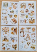 naklejki 39 szt jesienne urocze zwierzątka scrapbooking