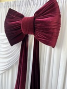 DUŻA KOKARDA DEKORACYJNA WELUR BORDO DO ŚCIANKI BALONOWE, WITRYNY, SALE,