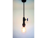 Lampa sufitowa wiszaca loft z rur hydraulicznych