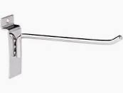 Zawieszka pojedyncza Slatwall chrom 15 cm na panel Spacewall