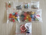 Zestaw koralików do tworzenia bizuterii marynarskie serce bursztyn 