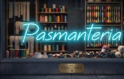 NEON PASMANTERIA GALANTERIA SZYLD REKLAMOWY SKLEP WITRYNA TEKST LED NAPIS