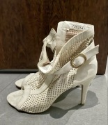 Atmosphere peep-toe tip toe otwarte 8/41 ażurowe botki letnie szpilki