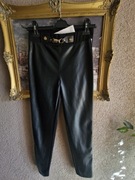 Spodnie damskie czarne legginsy modelujące eko Bastet S