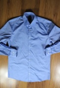Koszula Olymp r. 39 niebieska gładka body fit dł rękaw bawełniana 